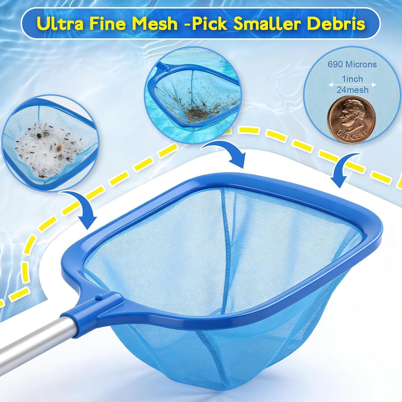 Gardening Tools Rake - ตาข่ายกรองสระว่ายน้ำ ที่ตักเศษขยะในน้ำ อุปกรณ์ทำความสะอาดสระว่ายน้ำ สำหรับสวน สปา ลานบ้าน