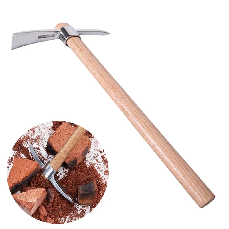 Gardening Tools Sharp - 1 ชิ้นสแตนเลสสตีล Pickaxe กลางแจ้งความแข็งสูงต้นไม้รากขุด Hoe ขวานแบบพกพา