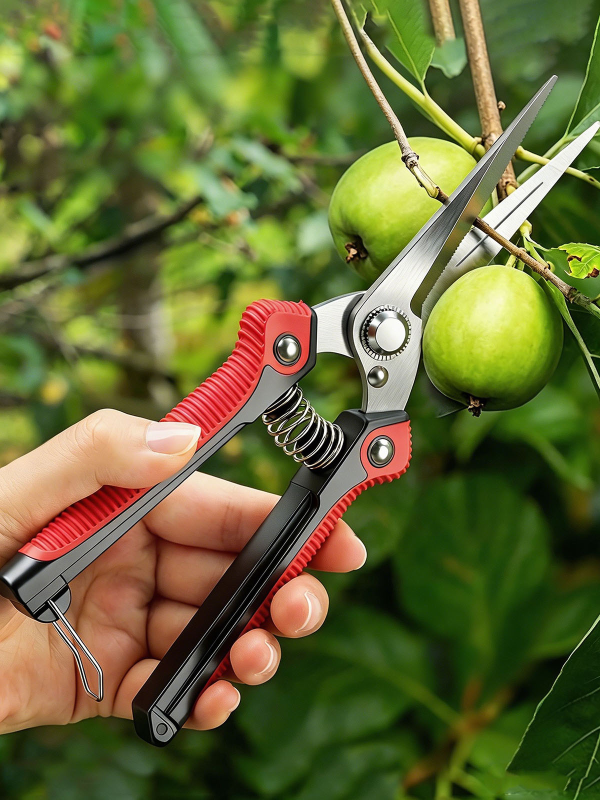 Gardening Tools Sharp - กรรไกรตัดแต่งกิ่งสแตนเลส NEWSHARK ใบมีดคม ด้ามจับกันลื่น สำหรับตัดแต่งสวน ต้นไม้ผลไม้