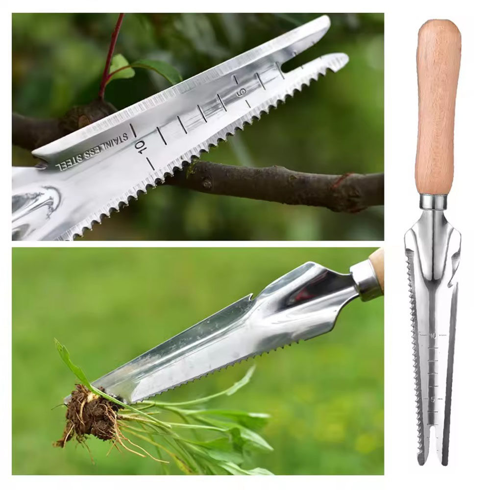 Gardening Tools Sharp - เครื่องมือกำจัดวัชพืชสแตนเลส – คราดหนามคมสำหรับร่องในสวน, เครื่องกำจัดวัชพืชในสวนแบบง่าย, เครื่องมือทำสวนสำหรับกำจัดวัชพืชที่แข็งแรง