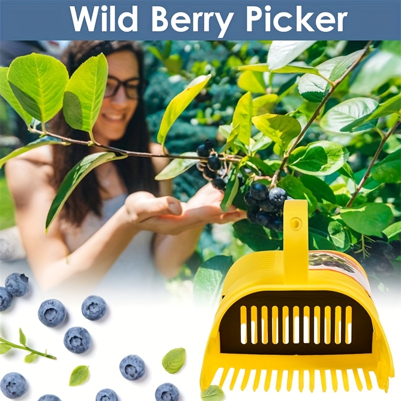 Gardening Tools Rake - เครื่องมือเก็บบลูเบอร์รี่ จับง่าย พกพาสะดวก ใช้สำหรับสวนผลไม้และสวนทั่วไป ทนทาน เหมาะสำหรับการเก็บผลไม้กลางแจ้ง