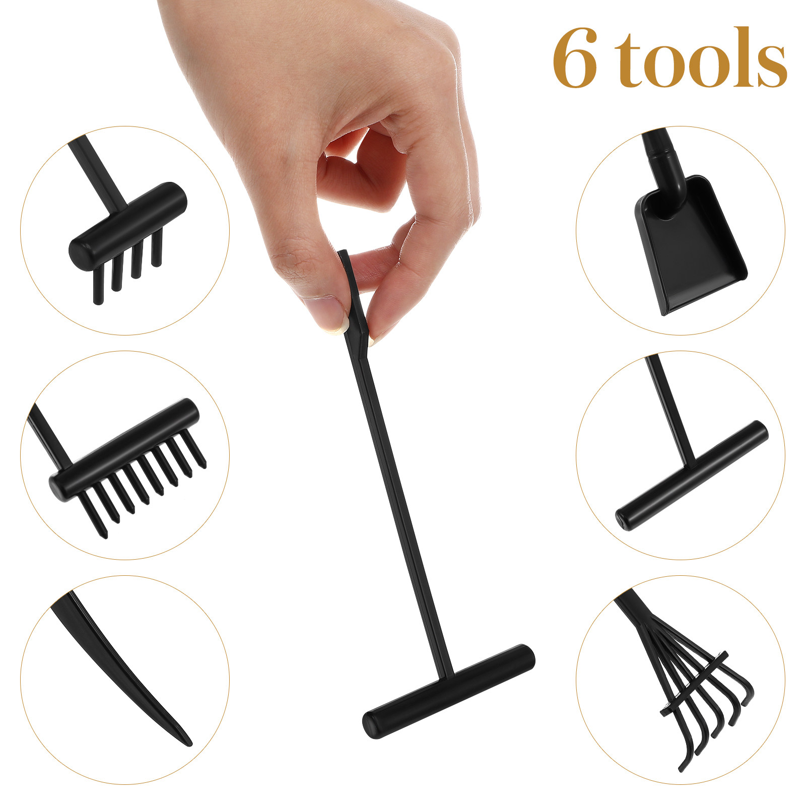 ชุดคราดสวนเซนขนาดเล็ก 6 ชิ้น ว - Gardening Tools Rake บทวิจารณ์และราคา